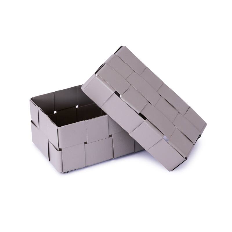Braided Metal Rectangular Storage Boxes - 9.75" - Set of 2