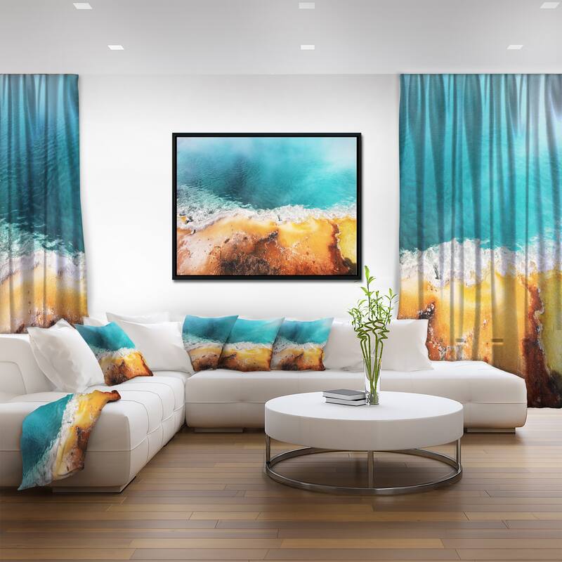 Designart "Beautiful Morning Glory Pool" Oversized Landscape Framed Canvas Art