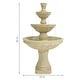 preview thumbnail 8 of 10, Sunnydaze Classic 3-Tier 55-Inch Designer Outdoor Water Fountain - Light Brown - 55"