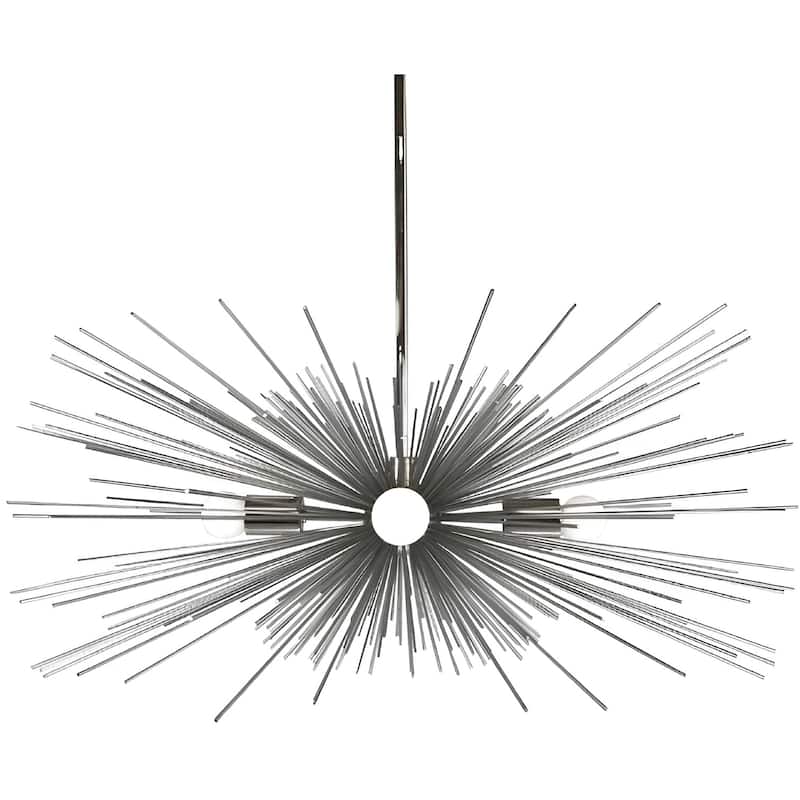 Sci-fi Sputnik Sphere Chrome Silver Chandelier - Baskett 4-Light