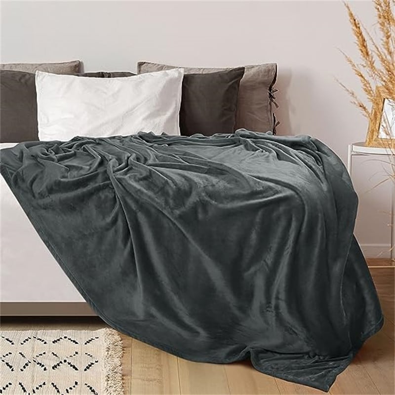 Grey fleece bedding best sale