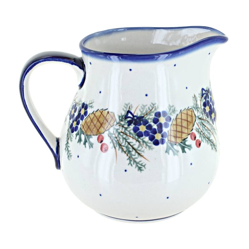 Blue Rose Polish Pottery 7C WR Unikat Pitcher - Pincone