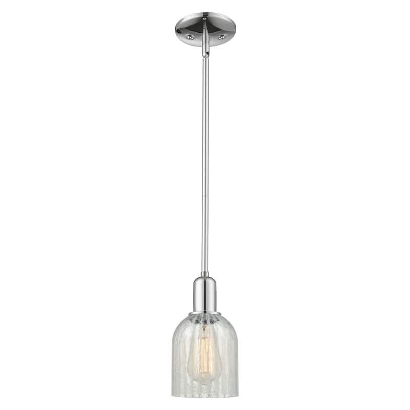 Innovations Lighting Endless Possibilities Arcadia - Caledonia - 1 Light 5" Stem Hung Mini Pendant - Mouchette/Polished Chrome