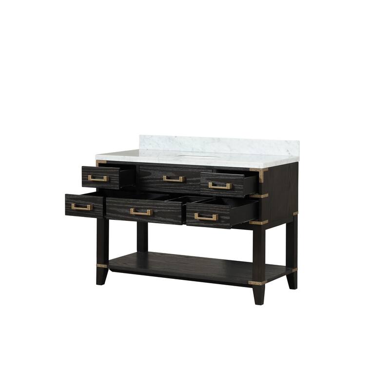Lexora Norwalk Bath Vanity and Carrara Marble Top