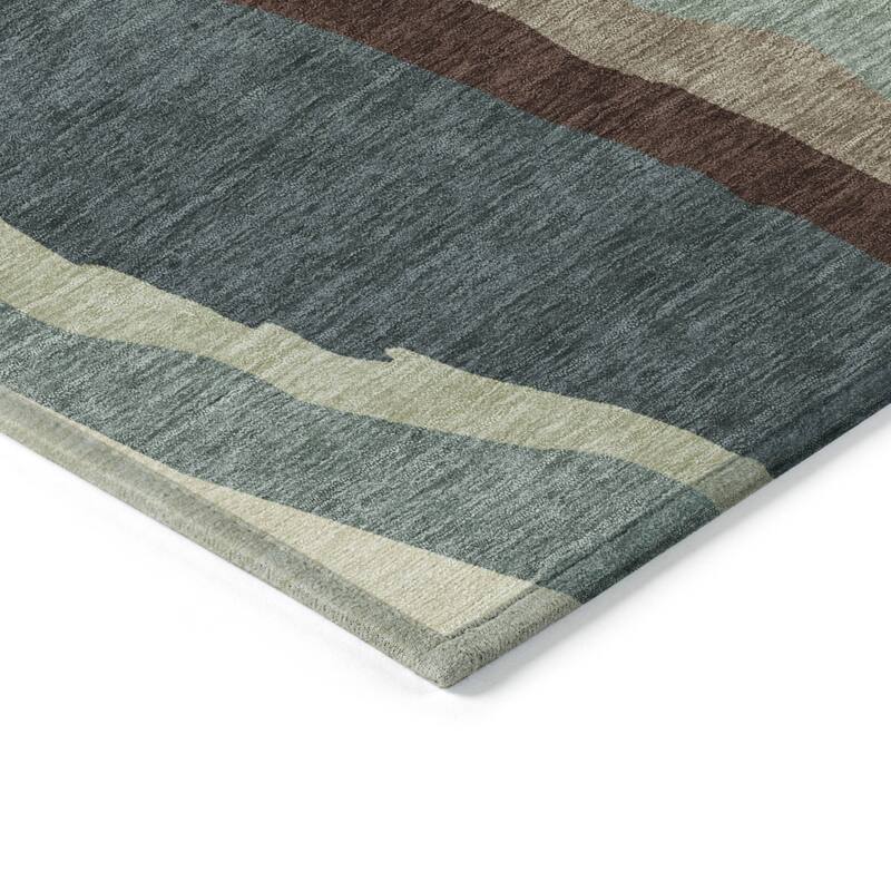 HomeRoots Abstract Transitional Rectangle Outdoor Rug