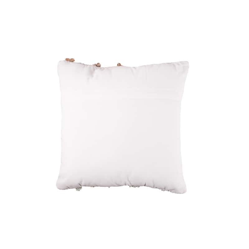 18" x 18" Diagonal Tuft Seaglass Woven Square Throw Pillow