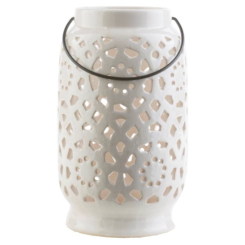 Livabliss Pamela Ceramic Large Size Decorative Lantern