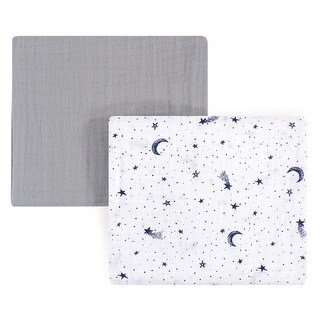 Yoga Sprout Baby Boy Cotton Muslin Swaddle Blankets, Moon, One Size - Moon - One Size
