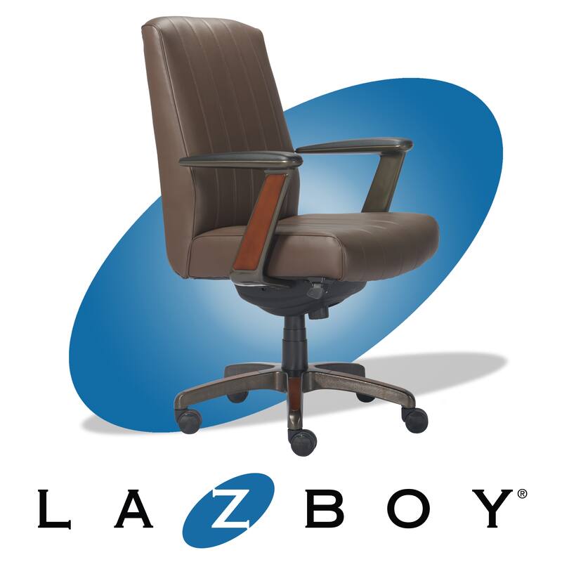 LaZBoy Modern Contemporary Leather Executive Office Chair