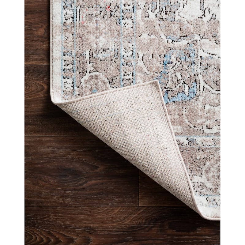 Alexander Home Adrian Distressed Medallion Traditional Area Rug