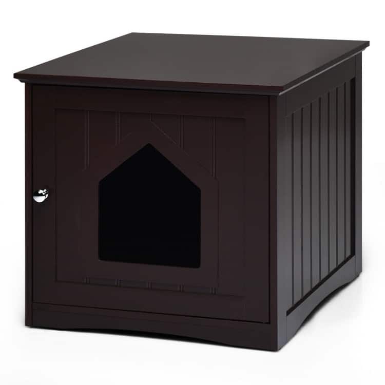 Stylish Cat House Nightstand with Magnetic Door for Easy Cleaning - 20" x 19.5" x 18.5" (L x W x H)