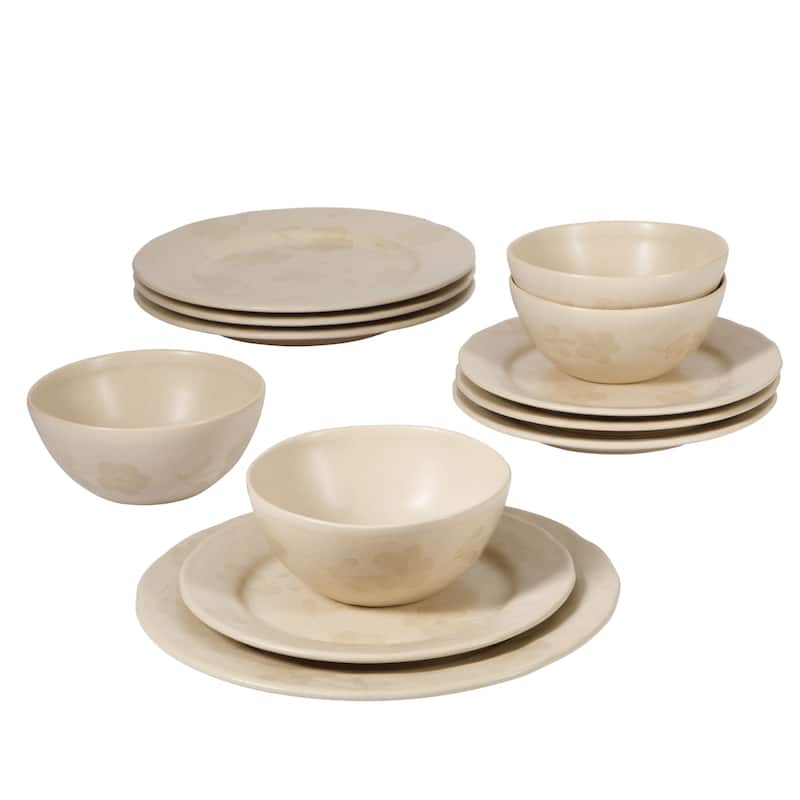 Bloomhouse - 2 Time Oprah's Favorite Things - Made in Portugal Porto Petals 12 Piece Hand Painted Dinnerware Set