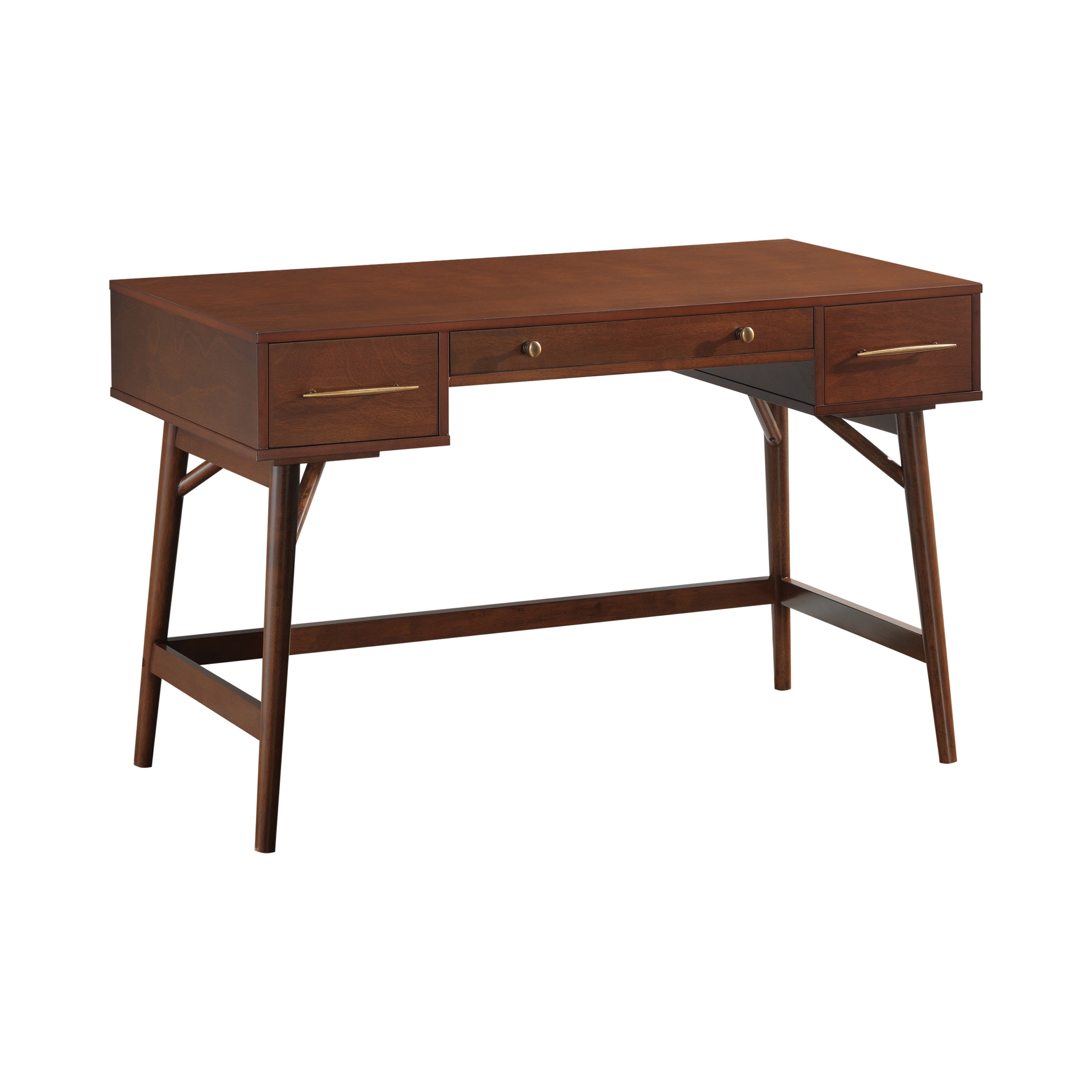 Mora 3-drawer Rectangle Mid-century Writing Desk - Overstock - 33988689