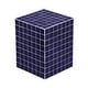 preview thumbnail 16 of 56, Callista Modern Ceramic Tiled Cube Side Table, Square Mosaic Pedestal Accent End Table for Living Room Bedroom - 14 X 14 X 18 Navy/White