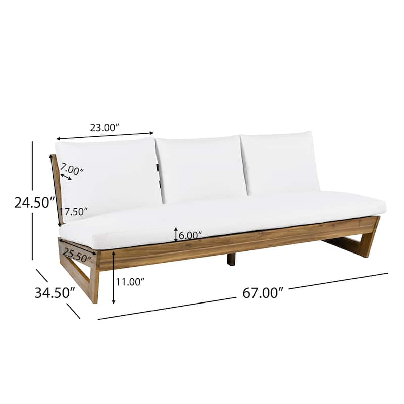 Christopher Knight Home - Sherwood Acacia Outdoor Patio Sofa with Coffee Table Set