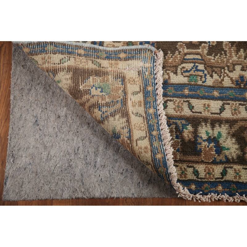 Hand Knotted Oriental 100% Wool Carpet Traditional Floral Peach Hamedan Area Rug - 10' 2'' X 6' 7''