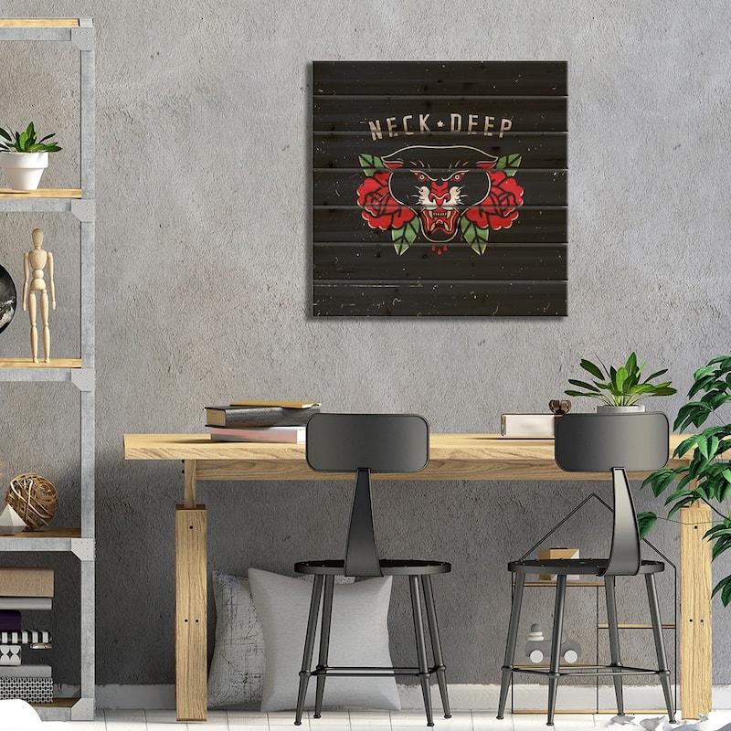Neck Deep Print On Wood by Lostanaw - Multi-Color
