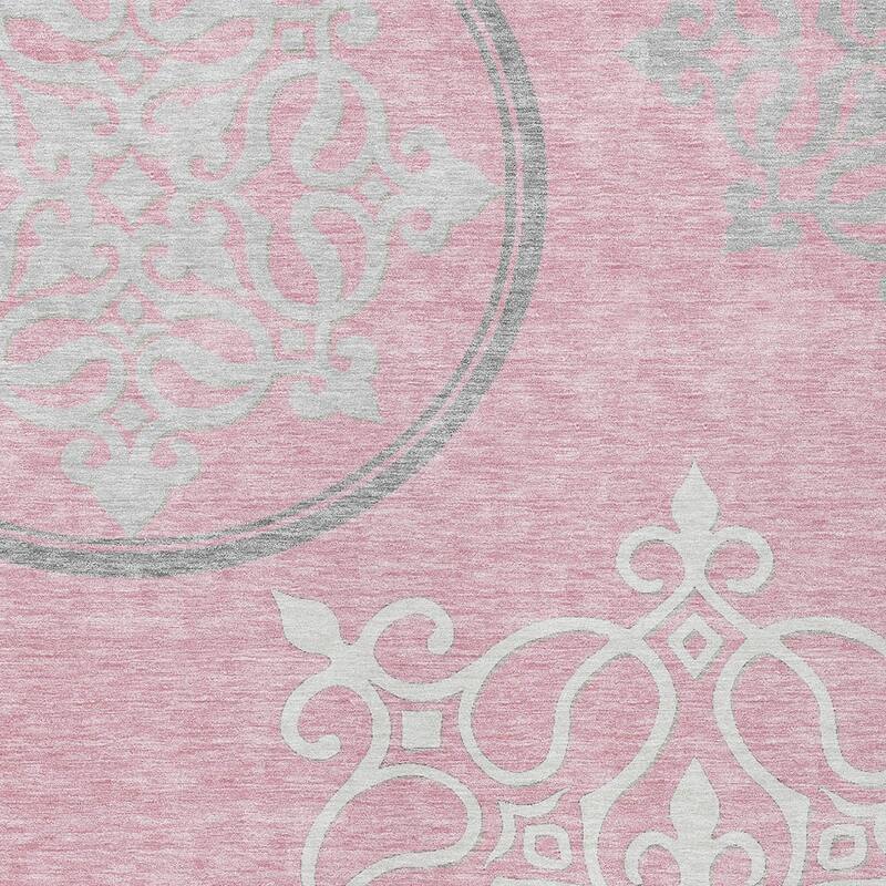 HomeRoots Floral Medallion Transitional Rectangle Outdoor Rug