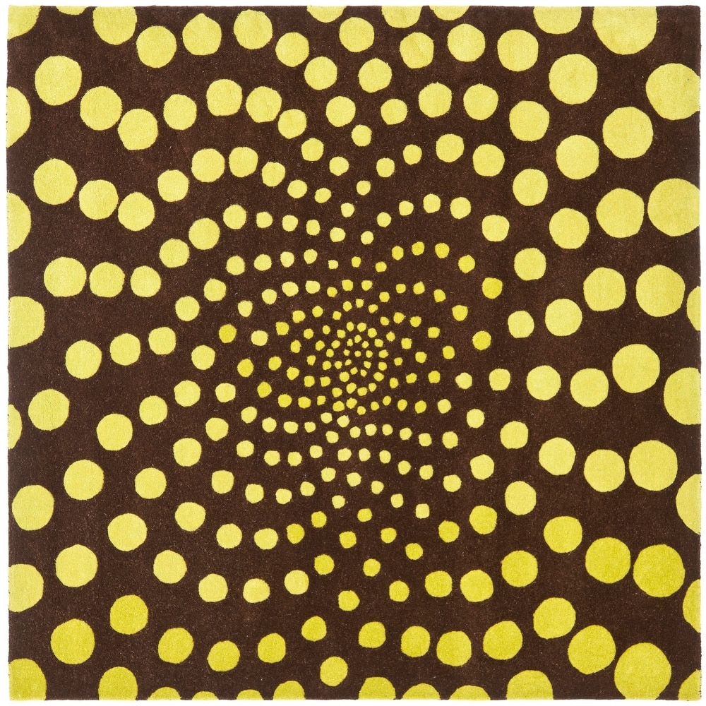 SAFAVIEH Soho Handmade Eulalia Abstract Dots N.Z. Wool Area Rug