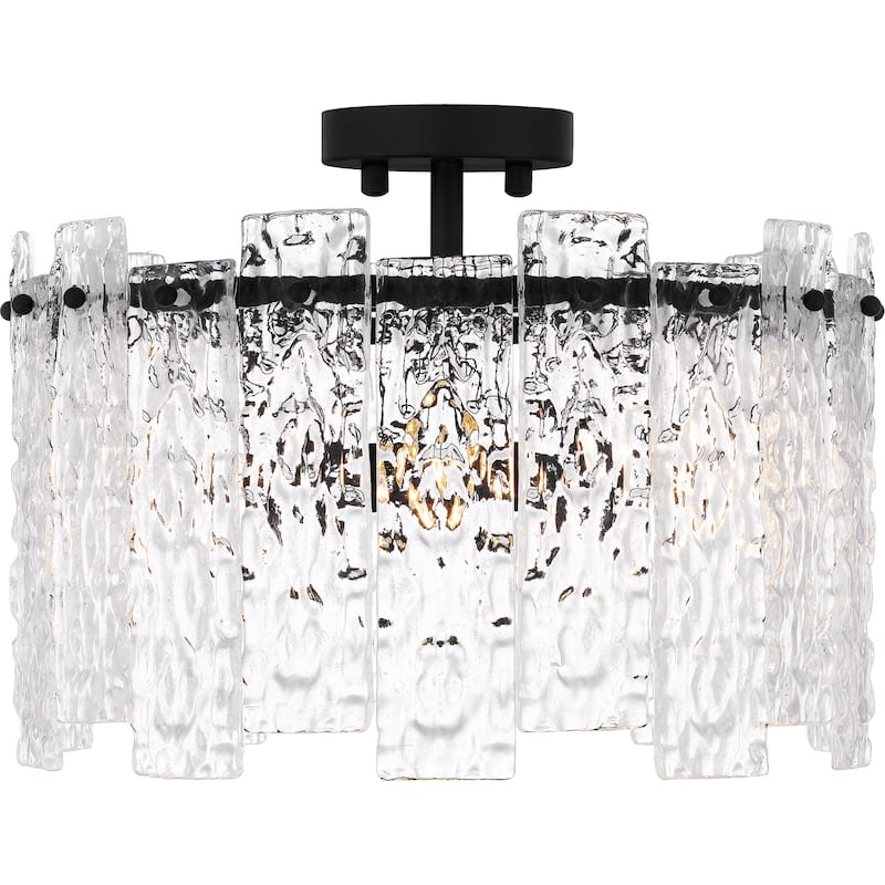 Caspian 4-Light Matte Black Semi-Flush Mount