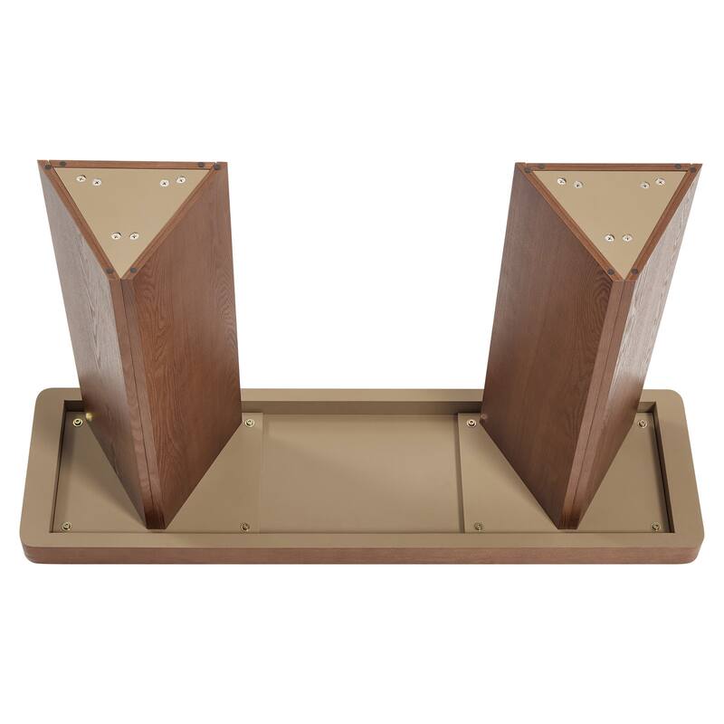 50" Modern Console Table Entryway Sofa Table with Solid Wood Veneer - 49.21"L x 13.78"W x 30.31"H