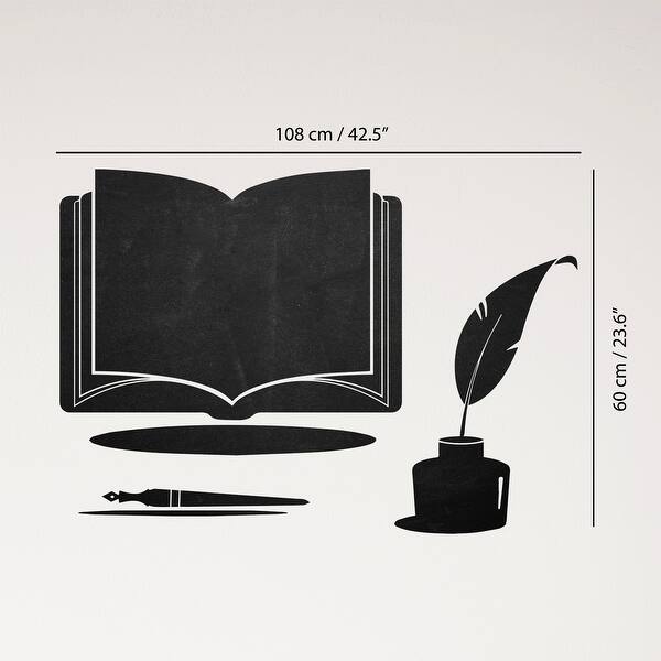 Walplus Educational Blackboard Chalkboard Wall Stickers Nursery Decor with Flexichalk Marker Neon Color Liquid Chalks Pen