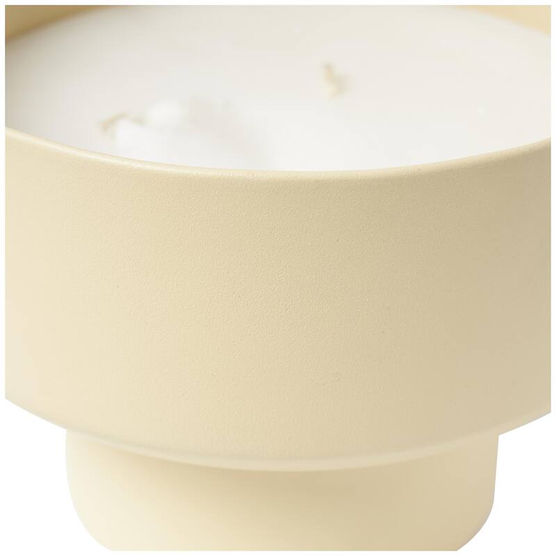 Metal Scented Matte 50 oz 3 Wick Decorative Candle with White Wax - Black, Gray, Light Brown, White - Roche River Decor