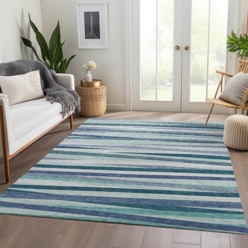 Premium Washable Super Soft Modern Stripes Mayfield Rug