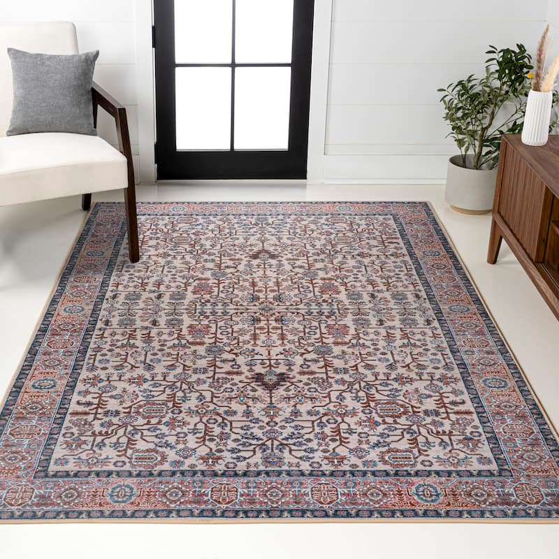 JONATHAN Y Cirali All-Over Persian Machine Washable Area Rug