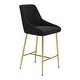 preview thumbnail 6 of 10, Dalton Farm Counter Chair Black & Gold - N/A
