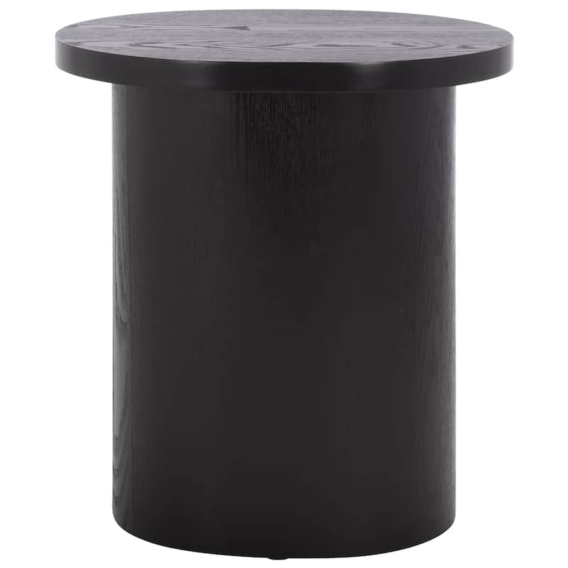 SAFAVIEH Home Ekon Round End Table - 18"W x 16"D x 20"H - Black