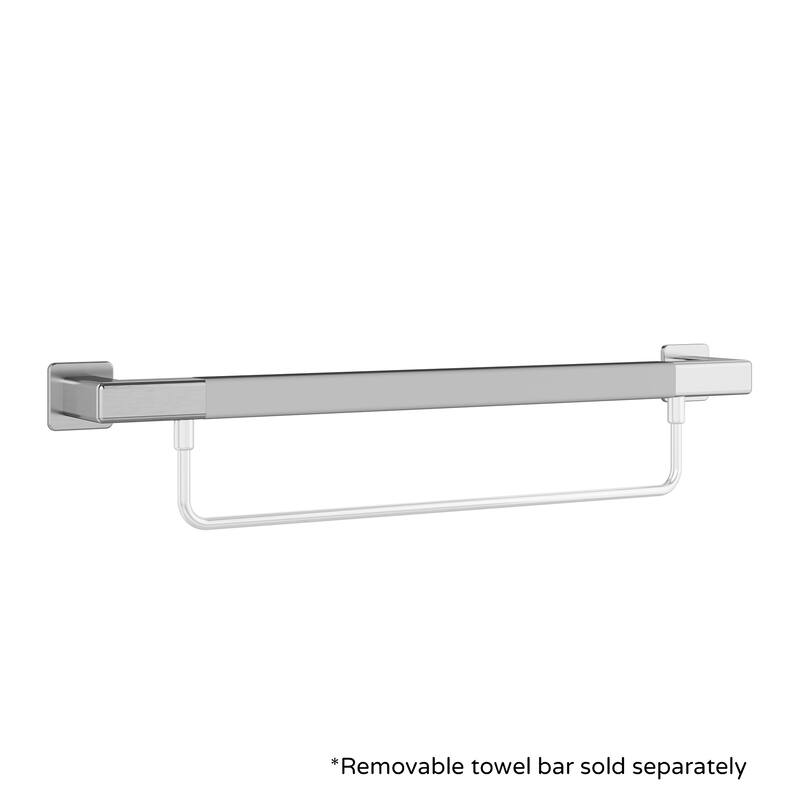 Seville 24-in Safety Bar Slip Resistant ADA Compliant 500 lb Weight Capacity Brushed Stainless Steel