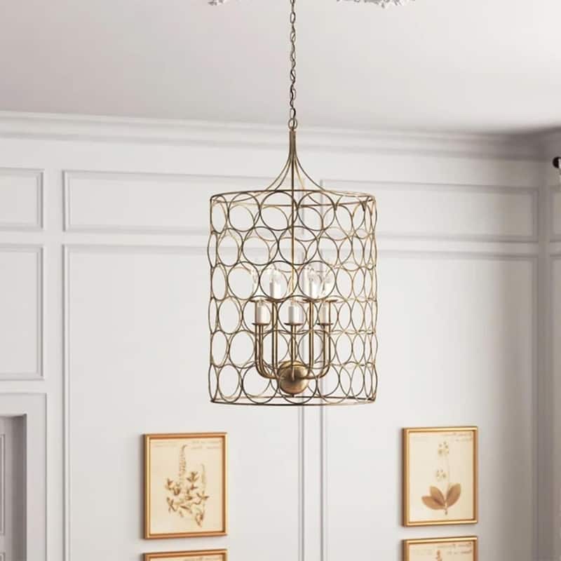 Luxury Cage Lantern, High Quality Cylinder Drum Chandelier 12 bulbs