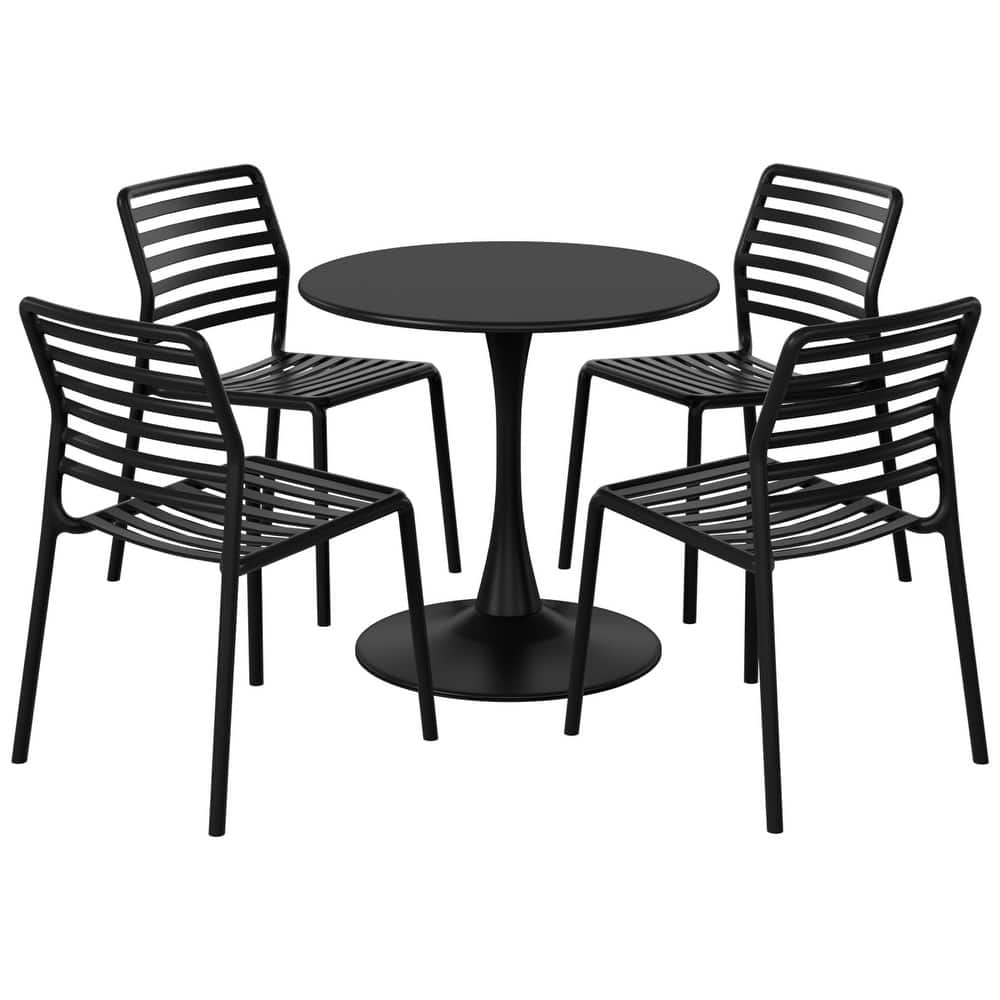 Frond and Form 4-Person Outdoor Round Dining Set