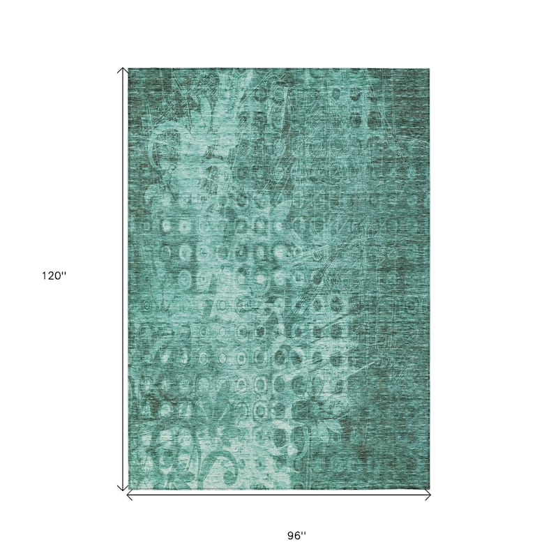 HomeRoots Ikat Transitional Rectangle Outdoor Rug