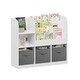 preview thumbnail 18 of 18, White Kids Bookcase Display Stand with 3 Drawers,Toy Storage
