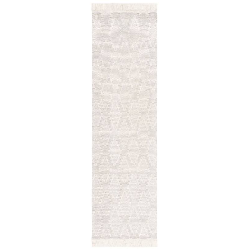 SAFAVIEH Handmade Marbella Gully Trellis Fringe Wool Rug