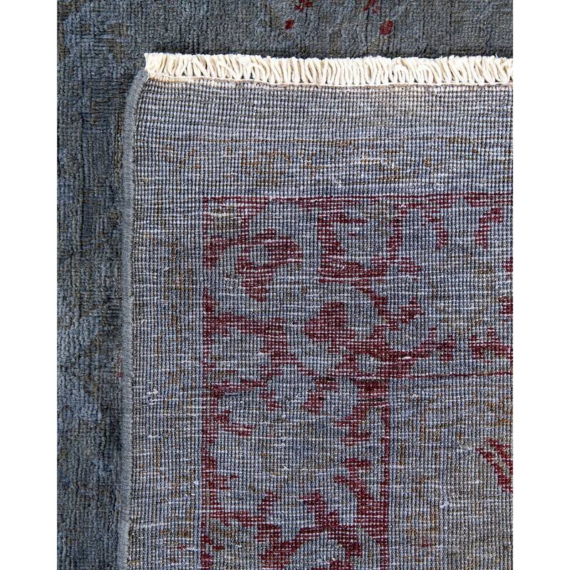 Vibrance, One-of-a-Kind Hand-Knotted Area Rug - Gray, 4' 1" x 6' 1" - 4' 1" x 6' 1"