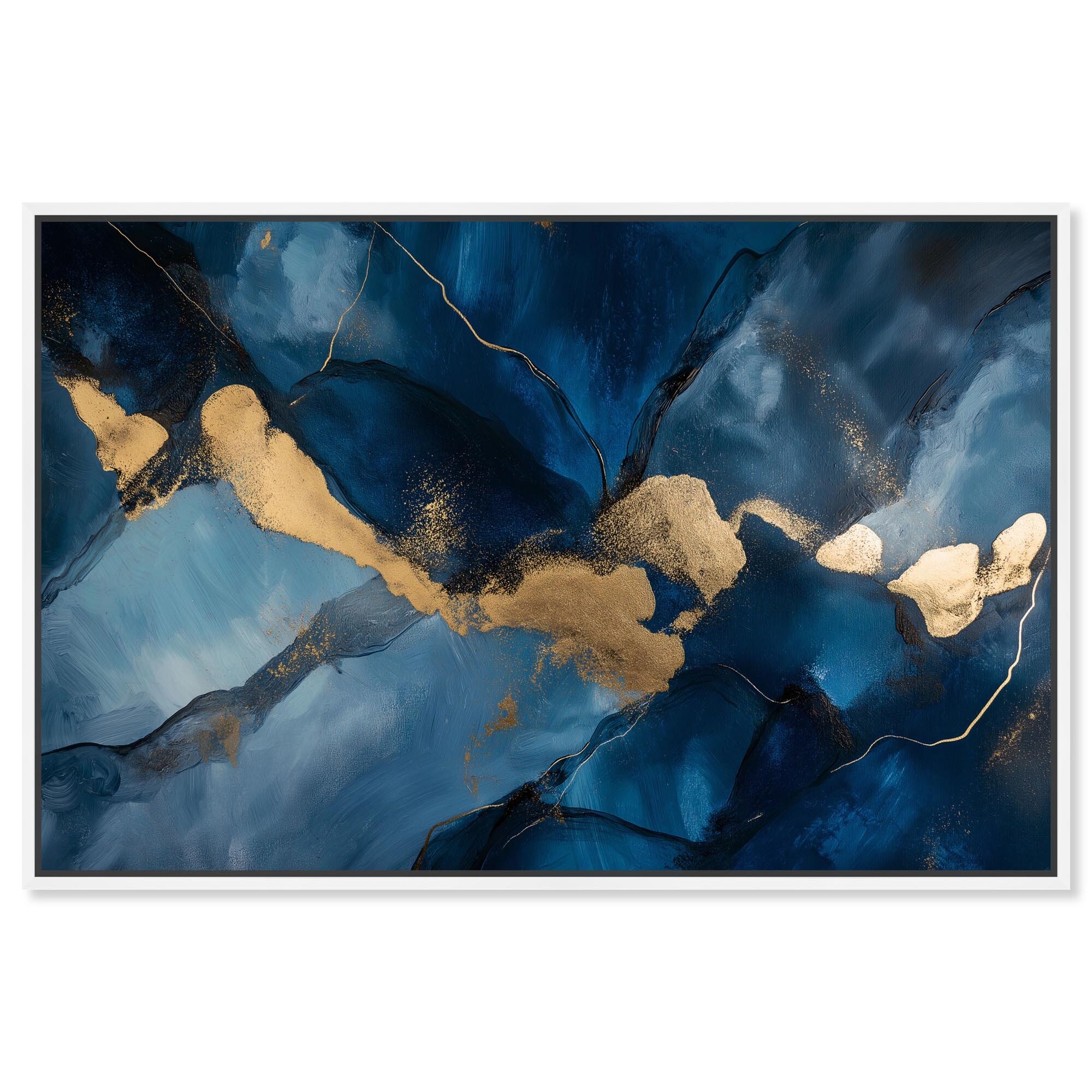 Dark Texture Golden Touch I Canvas by Art Remedy