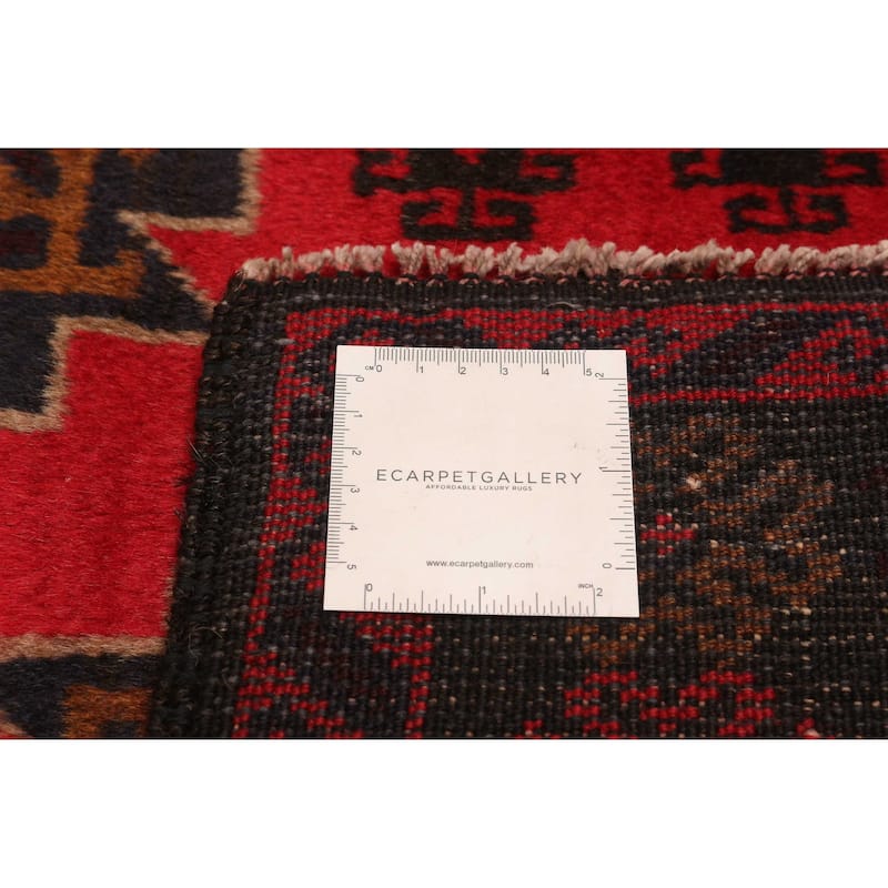 ECARPETGALLERY Hand-knotted Teimani Red Wool Rug - 5'6 x 10'3