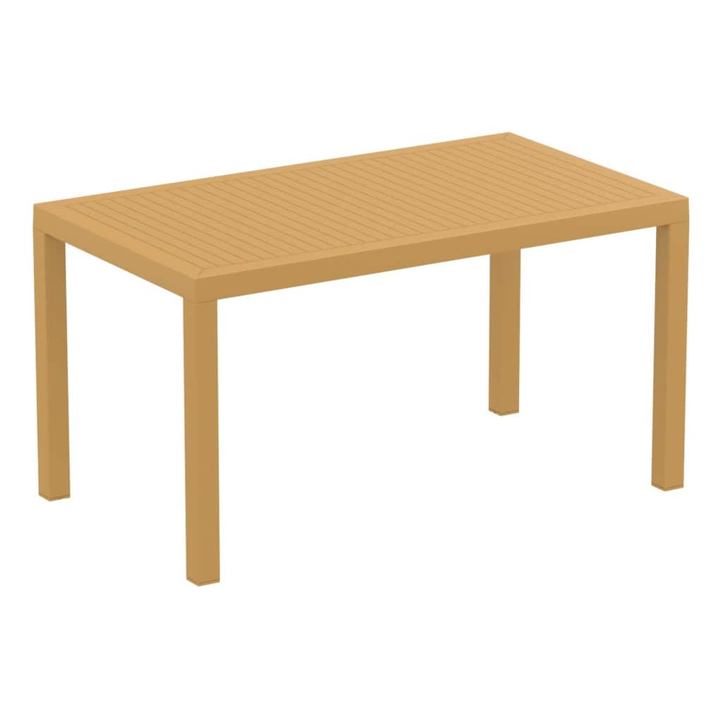 55" Teak Brown Patio Rectangular Dining Table