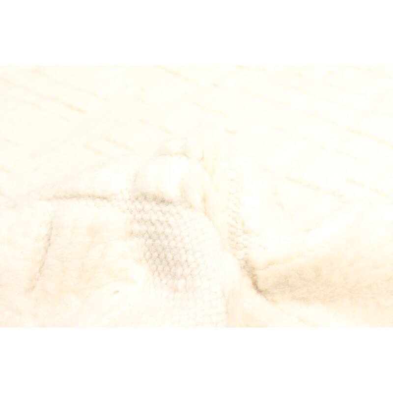 ECARPETGALLERY Hand-knotted Tangier Cream Wool Rug - 4'11 x 7'9