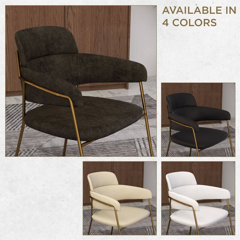 LeisureMod Axis Set of 4 Mid-Century Modern Dining Chair, Elegant Accent Side Chair for Home Office & Kitchen