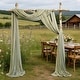 preview thumbnail 7 of 10, 3 Panels Wedding Arch Draping Fabric, 2.5x19.5 ft Chiffon Draping Fabric, Wedding Arbor Drapery for Ceremony Reception