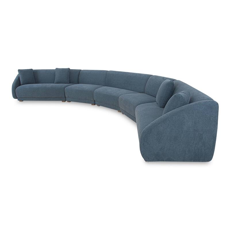 NADAAL STUDIOS Solace, 5-Piece Modular Sectional, Angled Sides - 224"W x34.29"D x31.5"H