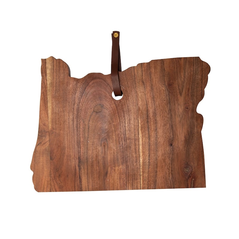 Acacia Wood "Oregon" Cutting Board - A - Natural