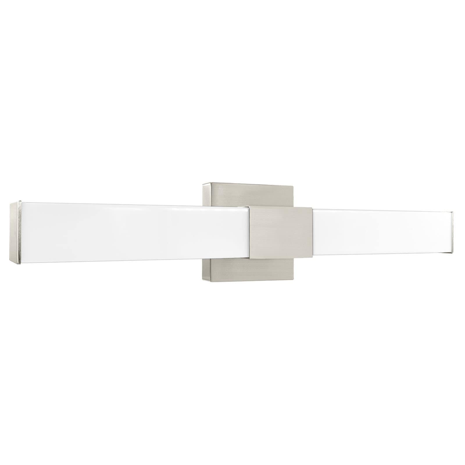 Luxrite LED Bathroom Vanity Light Fixtures Square 24 Inch Brushed Nickel  CCT 2700K-5000K 24W 1500 Lumens Dimmable Bed Bath  Beyond 38036786