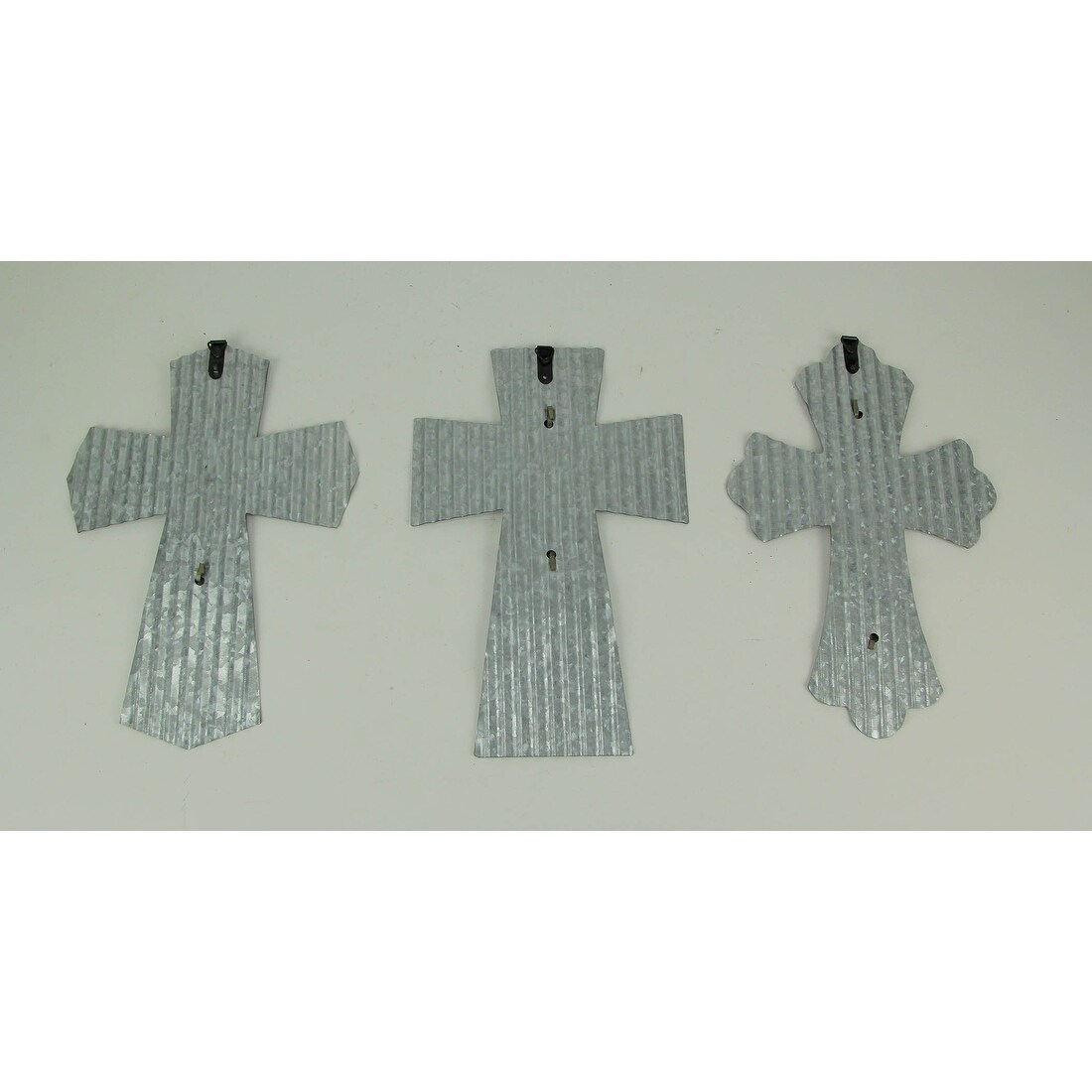 Shop Rustic Galvanized Metal Art Wall Cross Decor Set Of 3 On