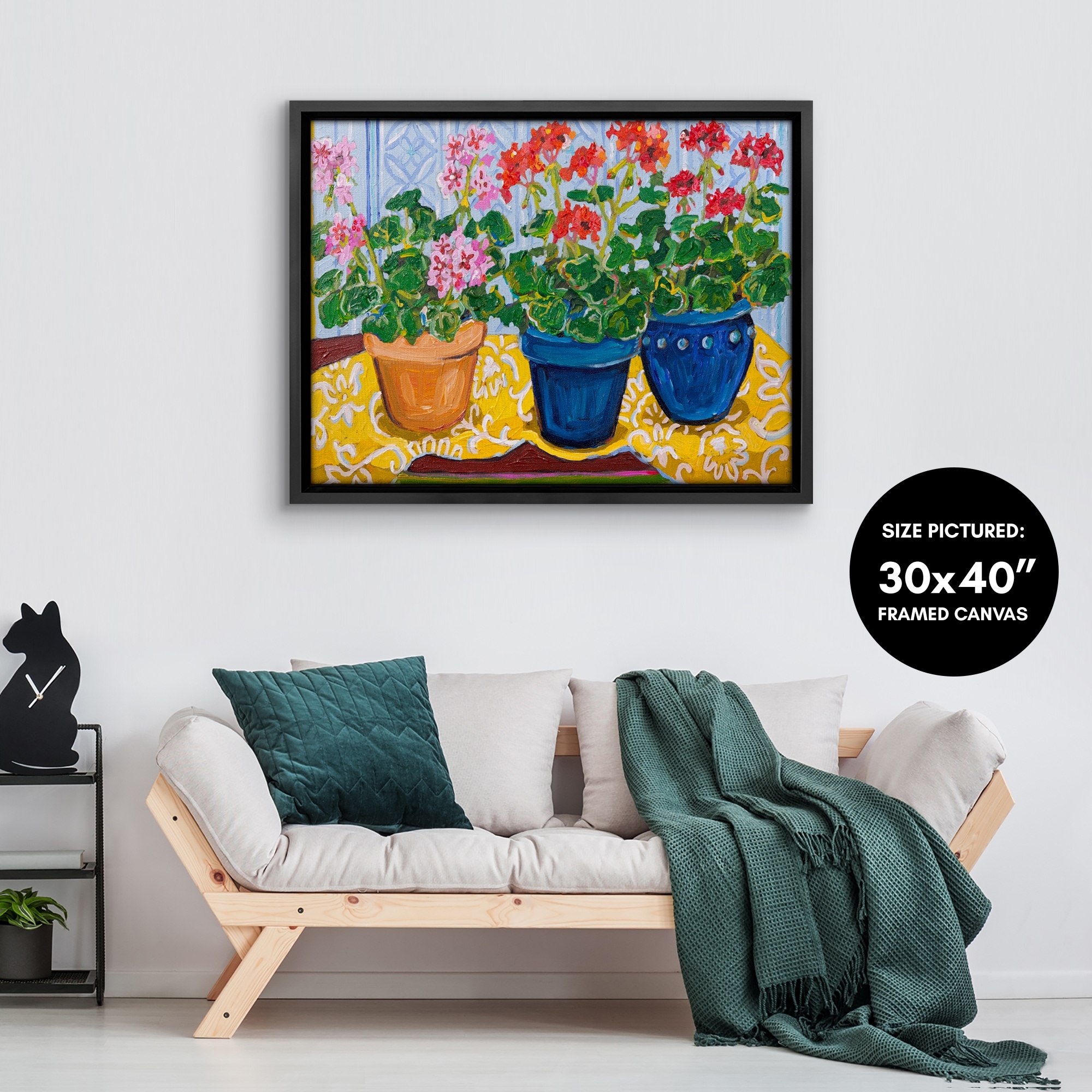 Americanflat - Flowers In Pots by Mandy Buchanan Floating Canvas