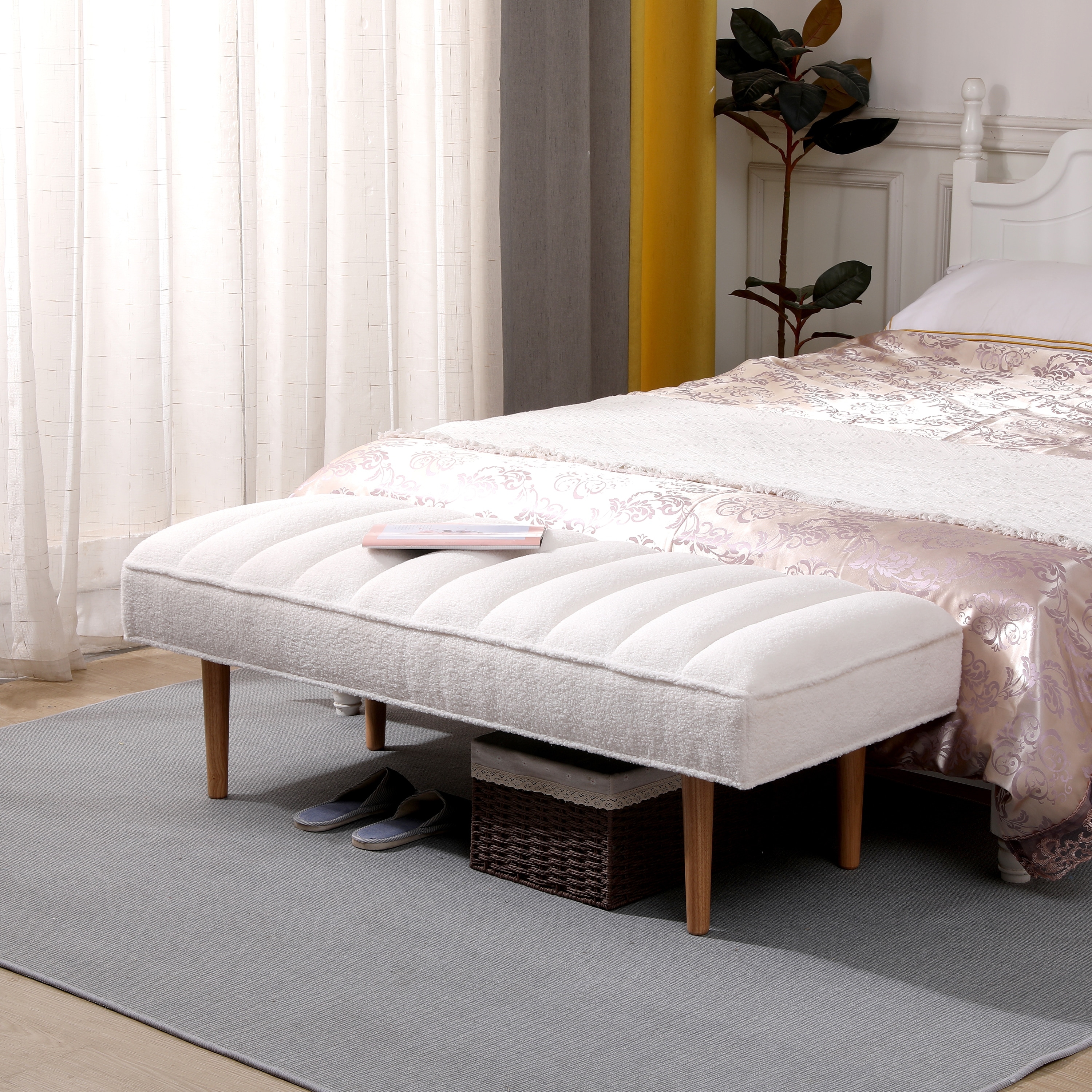 Pink bench for end of sales bed